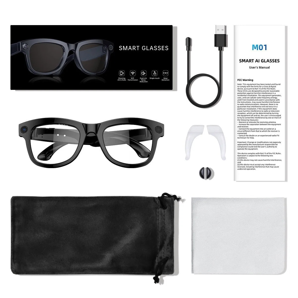 2025 Fashion with 4K Camera Take Pictures Video 230mah ChatGPT Bluetooth Phone Calls Music Smart AI Glasses