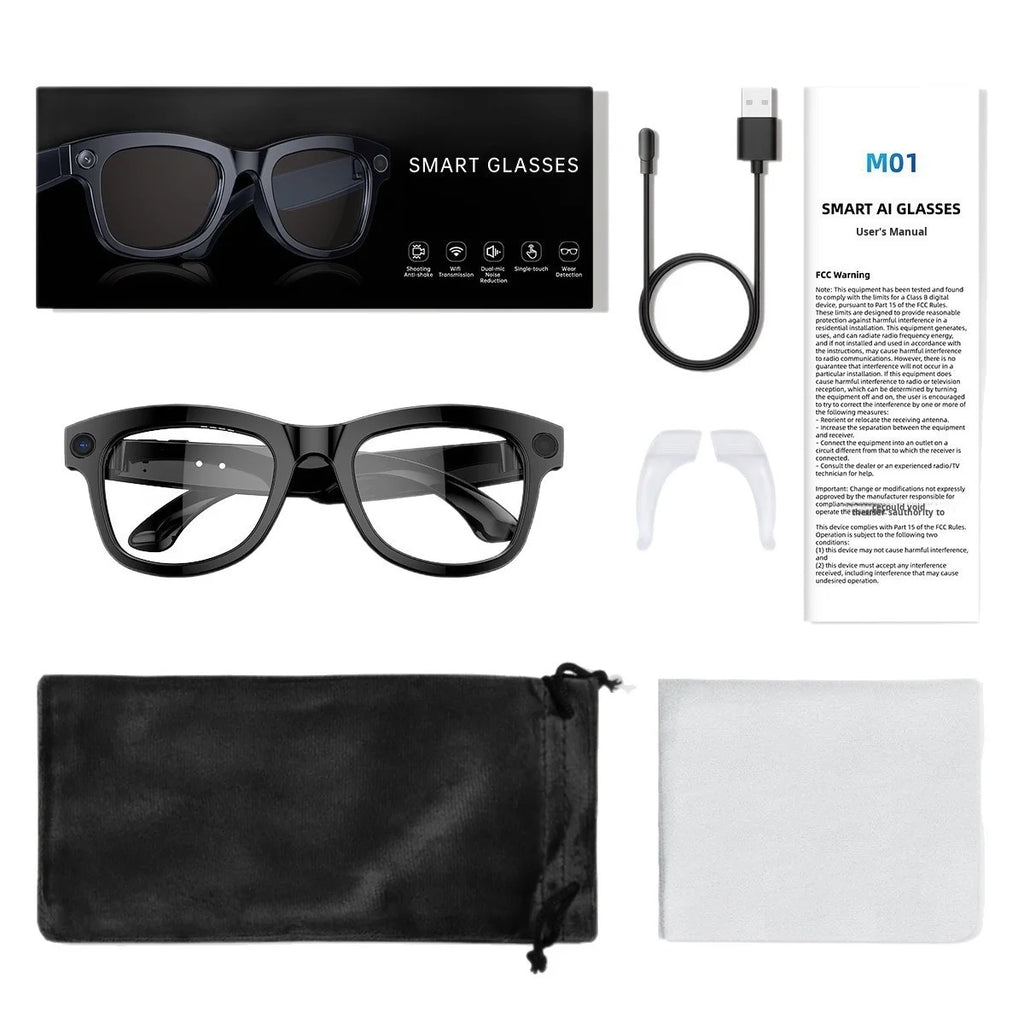 2025 Fashion with 4K Camera Take Pictures Video 230mah ChatGPT Bluetooth Phone Calls Music Smart AI Glasses